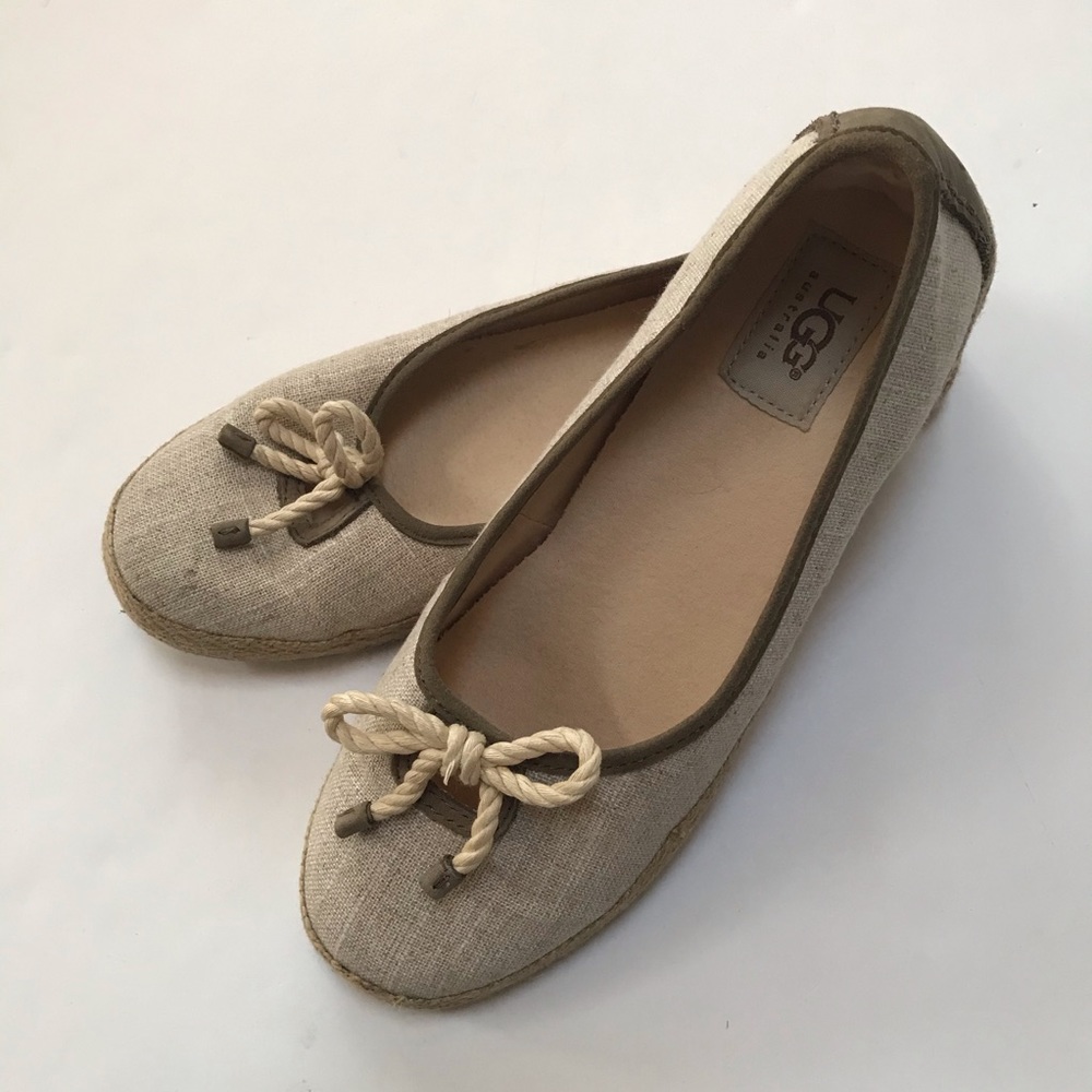 Ugg Ballerina Espadrille Flats Shoes 8 Slip on